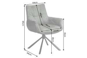 SET 2 SCAUNE ROTATIVE SIGNATURE, REALIZAT DIN METAL SI CATIFEA , CULOARE VERDE, INVICTA INTERIOR - Img 3