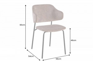 SET 2 SCAUNE TRACY , DIN CATIFEA GRI/SAMPANIE SI PICIOARE NEGRE, DESIGN INDUSTRIAL - Img 6