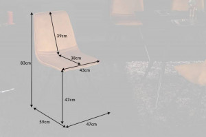 SET 4 SCAUNE, AMSTERDAM, CATIFEA, GALBEN MUSTAR, DESIGN RETRO VINTAGE, ARTIM GROUP SELECTION - Img 6