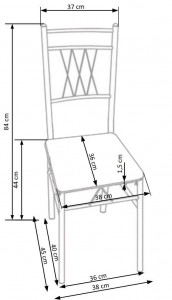 SET DINING - MASA FAUST, 110 CM+ 4 SCAUNE, STEJAR SONOMA/CROM, STIL CLASIC - Img 2