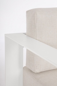 SET LOUNGE DE GRADINA/TERASA MOSES BEJ, CONFECTIONAT DIN TEXTIL SI ALUMINIU, STIL MODERN - Img 2