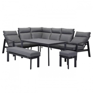 SET LOUNGE/DE LUAT MASA, 4 PIESE, COLTAR, MASA, BANCA SI TABURET, ARTIM GROUP COLLECTION - Img 1