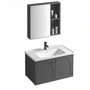 SET MOBILIER DE BAIE CU LAVOAR, OGLINDA, DENVER 60CM, GRI, JUST IN COLLECTION - Img 3