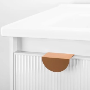 SET MOBILIER DE BAIE CU LAVOAR, OGLINDA, MARIO 60CM, ALB, JUST IN COLLECTION - Img 8