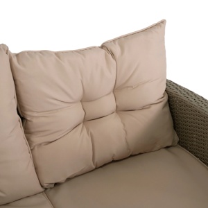 SET MOBILIER DE LUAT MASA, GRADINA/TERASA, COLORADO, ARTIM MEBLE, DIN METAL, TECHNORATAN SI STICLA, CULOARE BEJ - Img 8