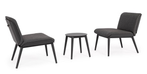 SET MOILIER DE GRADINA ISABELA, CONFECTIONAT DIN LEMN DE TEC SI TEXTIL, STIL MODERN - Img 1