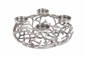 SFESNIC, ABSTRACT 4, DIMENSIUNE 38 CM, COD 41277, DIN ALUMINIU ARGINTIU - Img 5