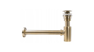 SIFON LAVOAR REA UNIVERSAL, CU DOP TIP CLICK CLACK, AURIU MAT, DIN ALAMA, CALITATE SUPERIOARA - Img 2