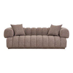 SOFA AURORA CU DOUA PERINI 226CM, DIN LEMN SI TEXTIL, CULOARE MARO, HOUSE NORDIC