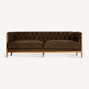 SOFA ELEGANTA VELBURG 228CM, DIN LEMN DE CAUCIUC SI TEXTIL, DESIGN CONTEMPORAN, VICAL HOME - Img 2