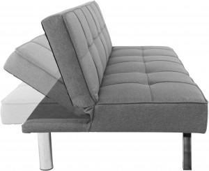 SOFA EXTENSIBILA 164CM DIN STOFA GRI DESCHIS TUI - Img 8