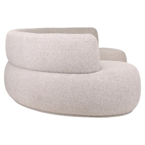 SOFA LIVING ROTUNDA SORROBON DIN METAL, LEMN SI TEXTIL, DE CULOARE MARO, DESIGN MODERN - Img 3