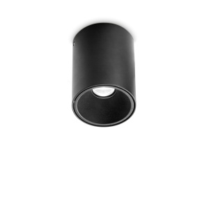 SPOT NITRO PL ROUND D08, NEGRU, DIN ALUMINIU, STIL MODERN - Img 1