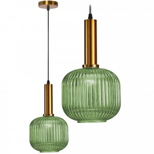 STOC 1 BUC!!! PENDUL GREEN APP462-1CP, 20.5X18.5 cm, VERDE, DIN METAL SI STICLA, STIL MODERN, TU