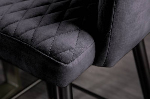 STOC 1 BUC!!! SCAUN BAR, PARIS, CATIFEA DE CULOARE ANTRACIT, COD 41514, STIL RETRO - Img 3