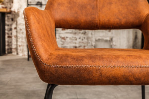 STOC 1 BUC!!! SCAUN MARO ANTIC, MUSTANG, DIN METAL SI PIELE ECO( MICROFBRA), DESIGN VINTAGE - Img 5