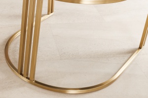 STOC 2 SETURI!!!!! SET 2 SCAUNE, EXTRAVAGANCIA, DIN TEXTIL CHENILLE BEJ SI CADRUL DIN METAL, ARTIM GROUP SELECTION - Img 9