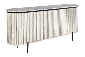 STOC !!! COMODA/BUFET LIVING 170CM, ALDON, DIN LEMN MASIV DE MANGO SI MARMURA, ARTIM GROUP SELECTION - Img 9