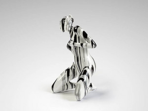 STOC!!! DECORATIUNE, DAMA, IN ALB/NEGRU, 56CM, STIL EXCLUSIVIST, COD 698139 - Img 5