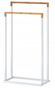 SUPORT TOALETA METAL SI BAMBUS 390709 DESIGN MODERN CALITATE SUPERIOARA - Img 2