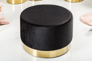 TABURET BAROCK 38578 NEGRU/AURIU DESIGN MODERN - Img 2
