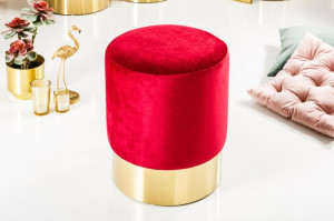 TABURET BAROCK 38905 ROSU/AURIU - DESIGN MODERN - Img 1