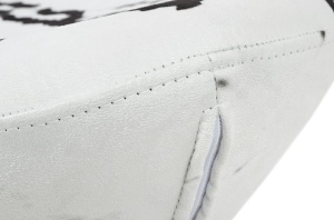 TABURET-SUPORT PENTRU PICIOARE EGG WIDE MARBLE, EFECT DE MARMURA/CROM EGG, STIL MODERN - Img 2