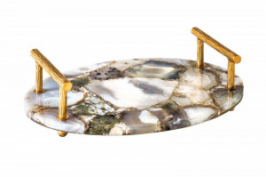 TAVITA 40CM, NOBLE, COD 41558, PIATRA DE AGAT SI METAL, PRODUS EXCLUSIVIST - Img 4