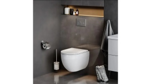 VAS DE TOALETA SUSPENDAT REA CARLO MINI TORNADO RIMLESS FLAT PRO, ALB, DIN CERAMICA, CALITATE SUPERIOARA - Img 3