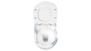 VAS DE TOALETA SUSPENDAT REA CARLOS SLIM GRANIT MAT, EFECT DE GRANIT MAT, DIN CERAMICA, CALITATE SUPERIOARA - Img 2