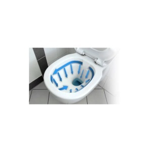 VAS WC SUSPENDABIL, CARLO FLAT MINI, ALB/AURIU, CALITATE SUPERIOARA - Img 7