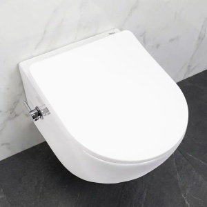 VAS WC SUSPENDABIL, CU FUNCTIE DE BIDEU, REA CARLO LUX RIMLESS, ALB, CALITATE SUPERIOARA - Img 8