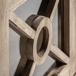 VITRINA GUBIN 205CM, DIN LEMN DE ULM DE CULOARE MARO, DESIGN CLASIC, VICAL HOME - Img 6