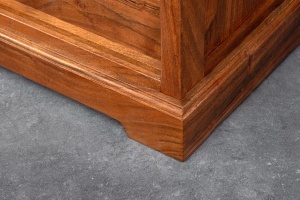 VITRINA LIVING, HERITAGE 150CM, LEMN DE SALCAM, METAL SI STICLA, CULOARE NATUR/MARO, ARTIM GROUP SELECTION - Img 3