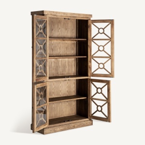 VITRINA NORVIK 205CM, DIN LEMN DE ULM DE CULOARE MARO, DESIGN CLASIC, VICAL HOME - Img 3