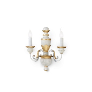 APLICA FIRENZE AP2, ALB ANTIC, DIN METAL, STIL CLASIC