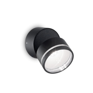 APLICA OMEGA OMEGA AP ROUND 3000K NERO STIL MODERN IDEAL LUX