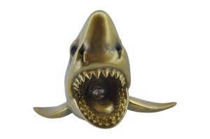 APLICA PERETE, SHARK 40CM, REALIZATA DIN POLIRASINA, CULOARE AURIE, ARTIM GROUP SELECTION - Img 3