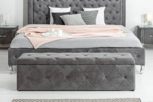 BANCHETA 140CM, EXTRAVAGANCIA GRI ANTICHIZAT, COD 40137, STIL MODERN - Img 2