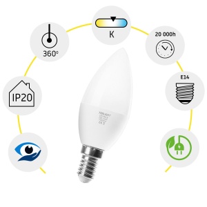 Bec cu LED RSL036 E14 8W Neutral - Img 2