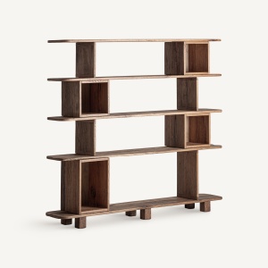 BIBLIOTECA BRUSQUE 200CM, DIN LEMN DE STEJAR, DESIGN EXCLUSIVIST, VICAL HOME - Img 2