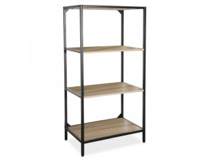 BIBLIOTECA MERIS R4 STEJAR/NEGRU STIL INDUSTRIAL SIGNAL