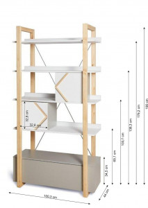 BIBLIOTECA/RAFT PENTRU CAMERA BEBELUSI PINETTE DESIGN SCANDINAV BA - Img 4