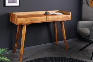 BIROU, BEAUTY BY NATURE 110CM, LEMN MASIV SHEESHAM, DESIGN RETRO - Img 6