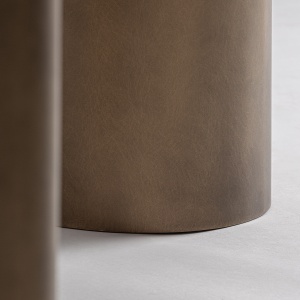 BIROU EXCLUSIVIST LAUSANA 182CM, DIN FURNIR DE NUC, MDF SI METAL CULOARE CUPRU, STIL ART DECO, VICAL HOME - Img 5