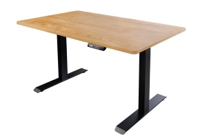 BIROU REGLABIL PE INALTIME, OFFICE 120CM, BLAT MDF DE STEJAR SI PICIOARE METAL, ARTIM GROUP SELECTION - Img 9