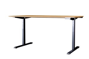 BIROU REGLABIL PE INALTIME, PROFESIONAL, 140CM, DIN LEMN DE STEJAR SI METAL, INVICTA INTERIOR