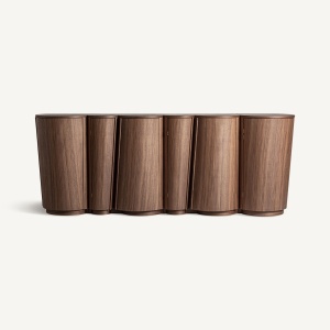 BUFET GIFHORN 242CM, DIN FURNIR DIN LEMN DE NUC SI MDF, DESIGN CONTEMPORAN, VICAL HOME