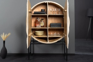 BUFET LIVING 140CM, LION 3D, DIN LEMN MASIV DE MANGO SI METAL AURIU, ARTIM GROUP SELECTION - Img 7
