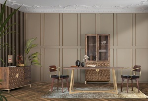 BUFET LIVING 145CM, COD 1465, DIN LEMN DE MANGO SI METAL, ARTIM GROUP SELECTION - Img 3
